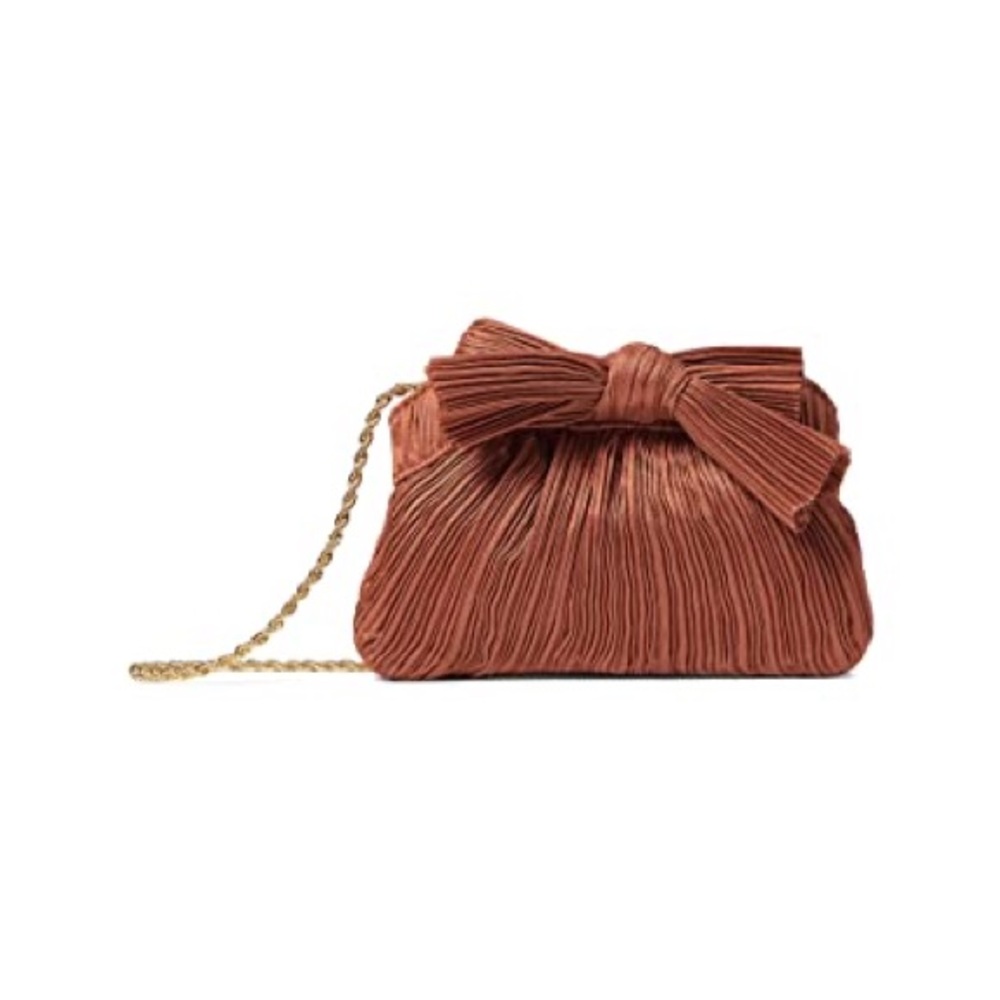 Rochelle Terracotta Mini Bow Clutch